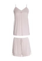 Bamboo Lace Cami and Short Set Powder Puff Pink - Intimate Whispers