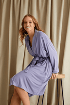 Bamboo Kimono Robe Lavender - Intimate Whispers