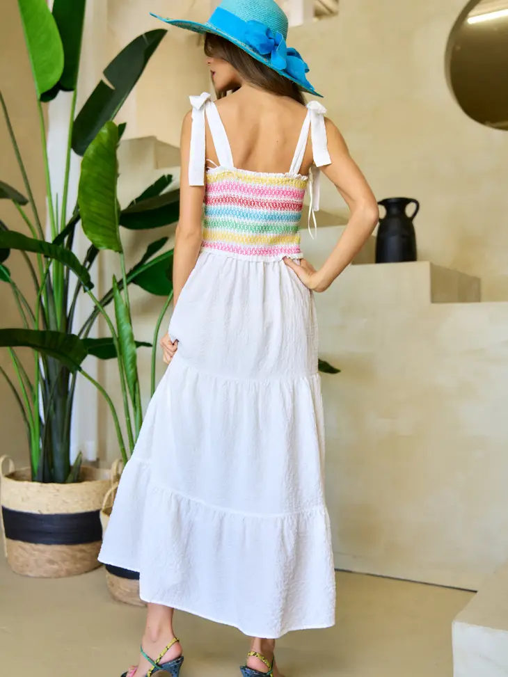 Rainbow Tea Length Dress