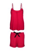 Bamboo Cami and Short Set Scarlet - Intimate Whispers