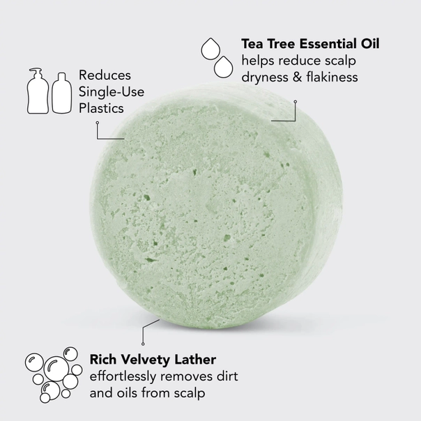 Tea Tree + Mint Clarifying Shampoo Bar