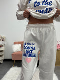 Drawing string waistband "& we're gonna get married" bridal sweatpants