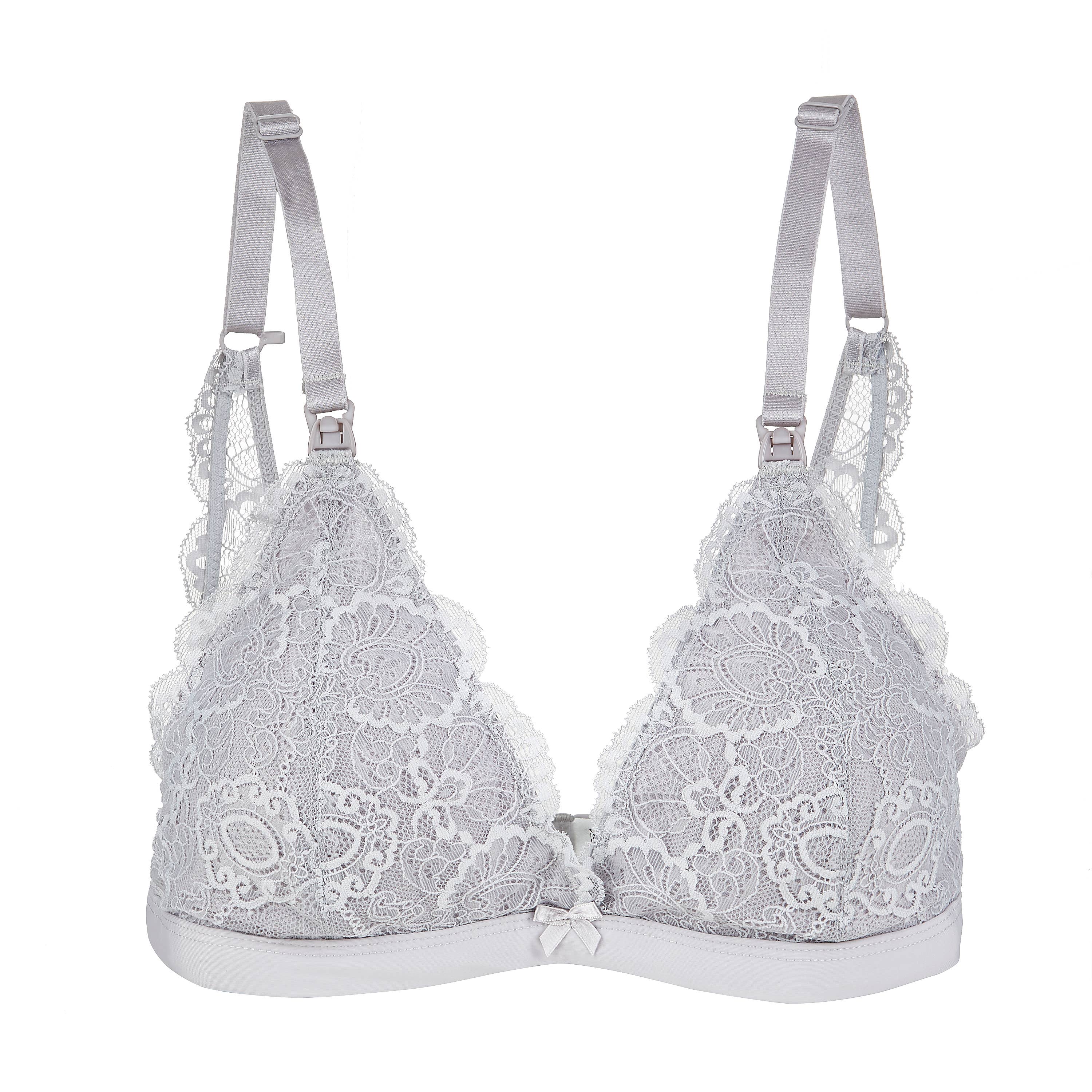 Lace Nursing Bralette (French Grey)
