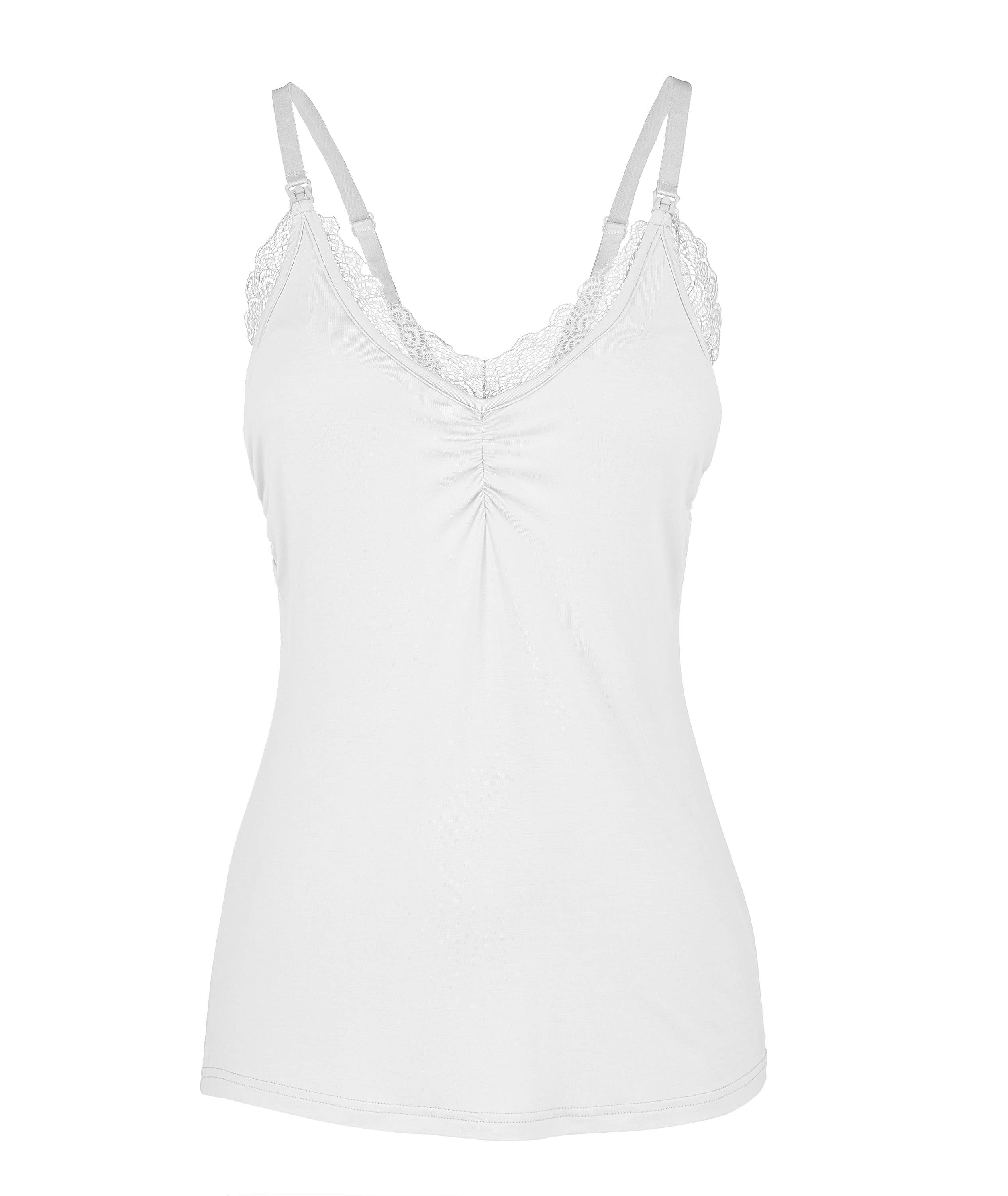 Lace Nursing Camisole (White)