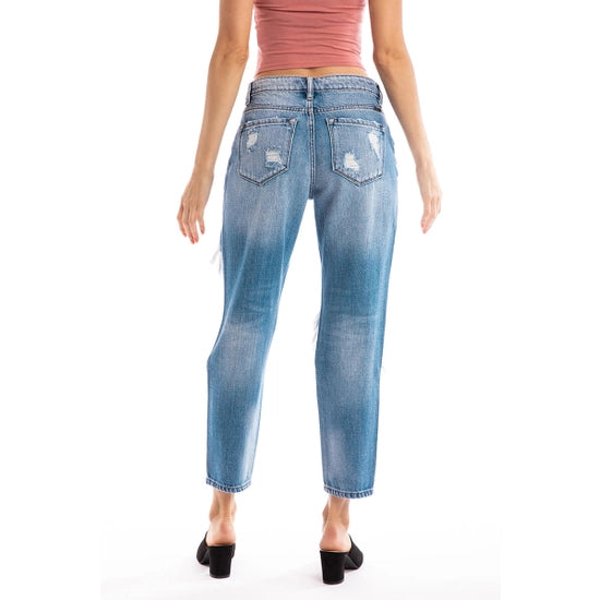 Distressed Boyfriend Denim