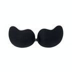 Women's Adhesive reusable sticky bra black flat lay front