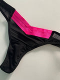 Dianthus Angela Pink strap sheer thong - Intimate Whispers