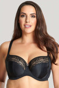 Women's Panache ChiChi Balconette Bra in Black Close Up on Model