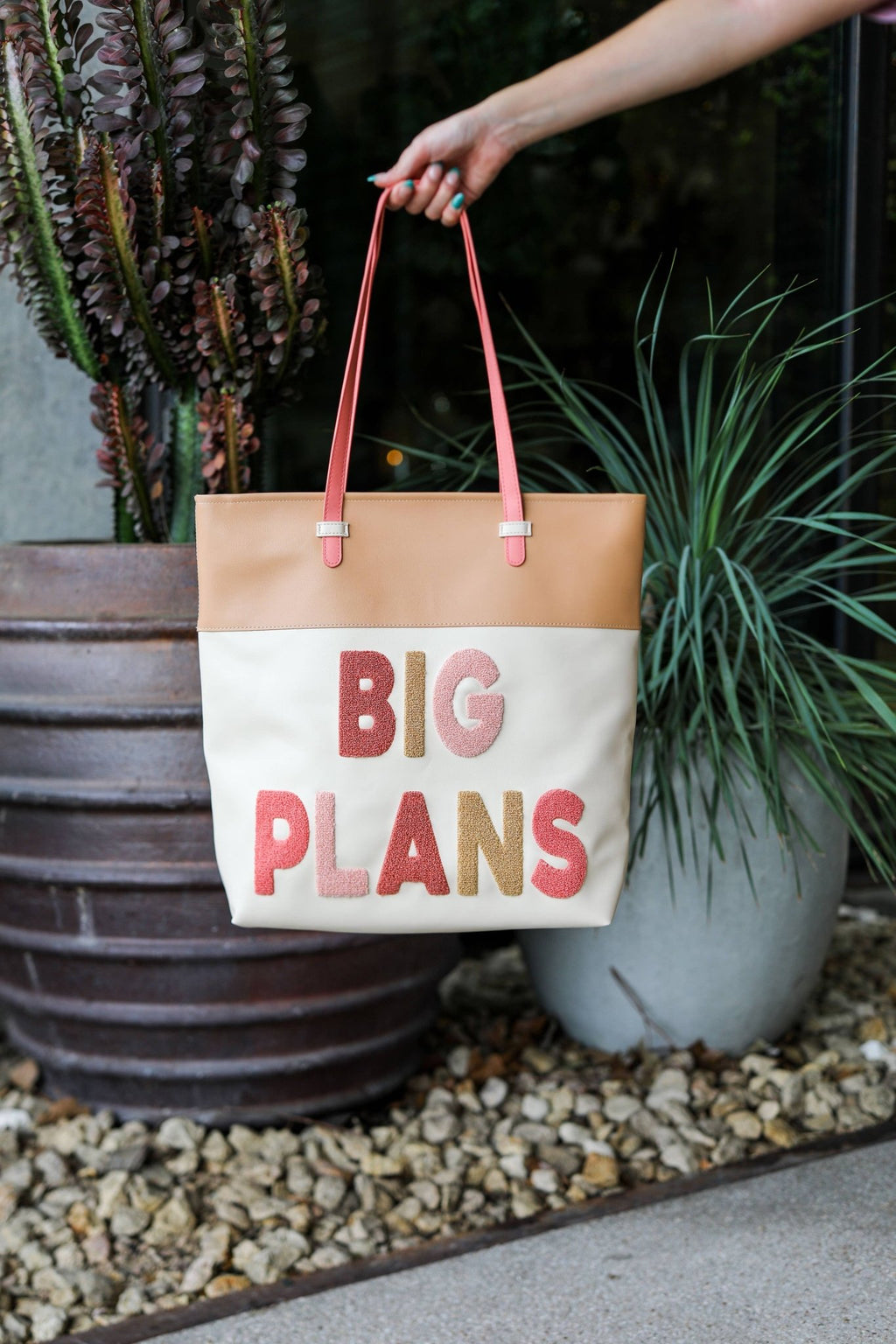 Tote (Cream/Tan) - Big Plans - Intimate Whispers