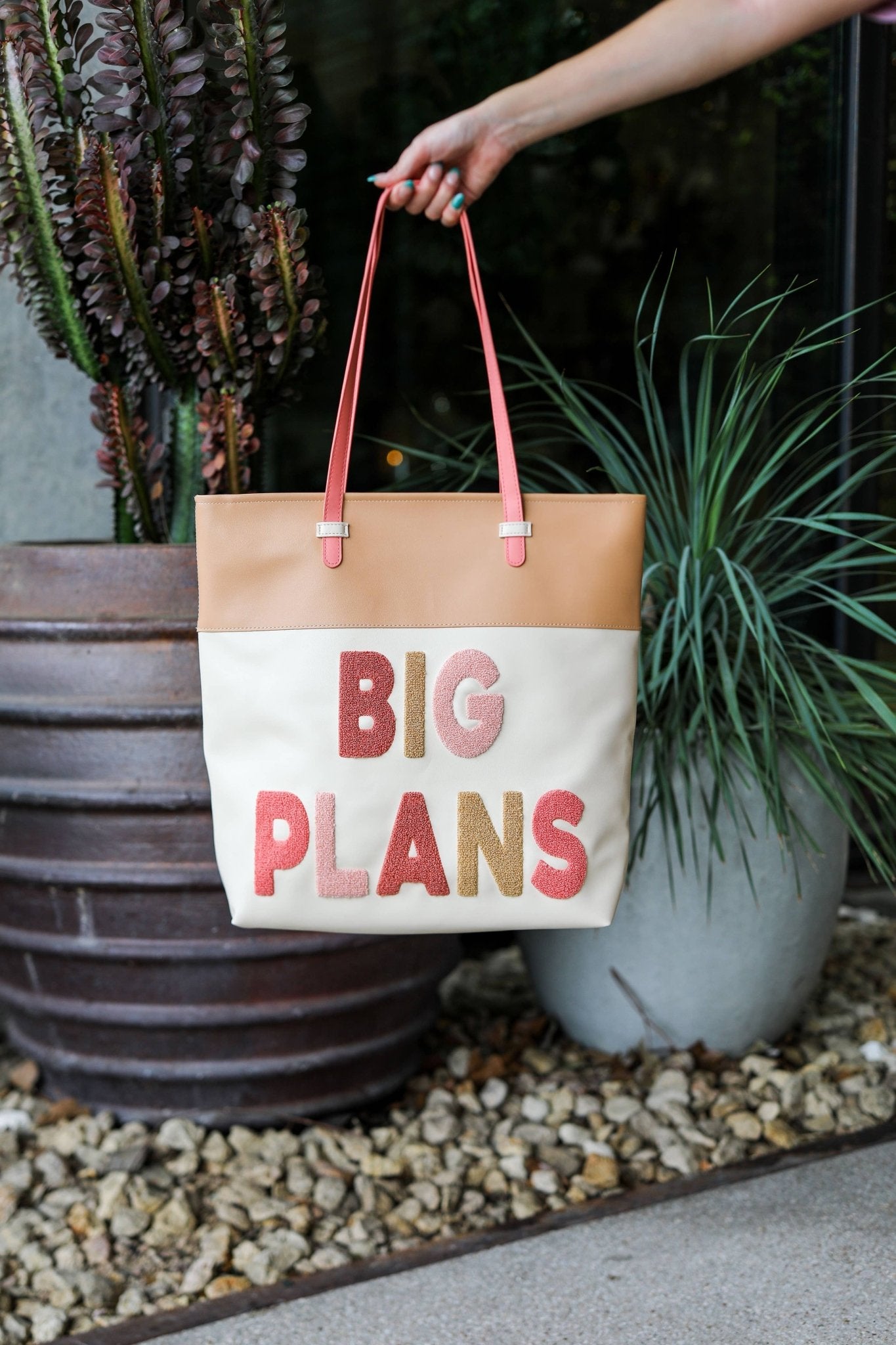 Tote (Cream/Tan) - Big Plans - Intimate Whispers