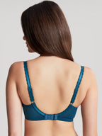 Women's panache jasmine teal bra back detail