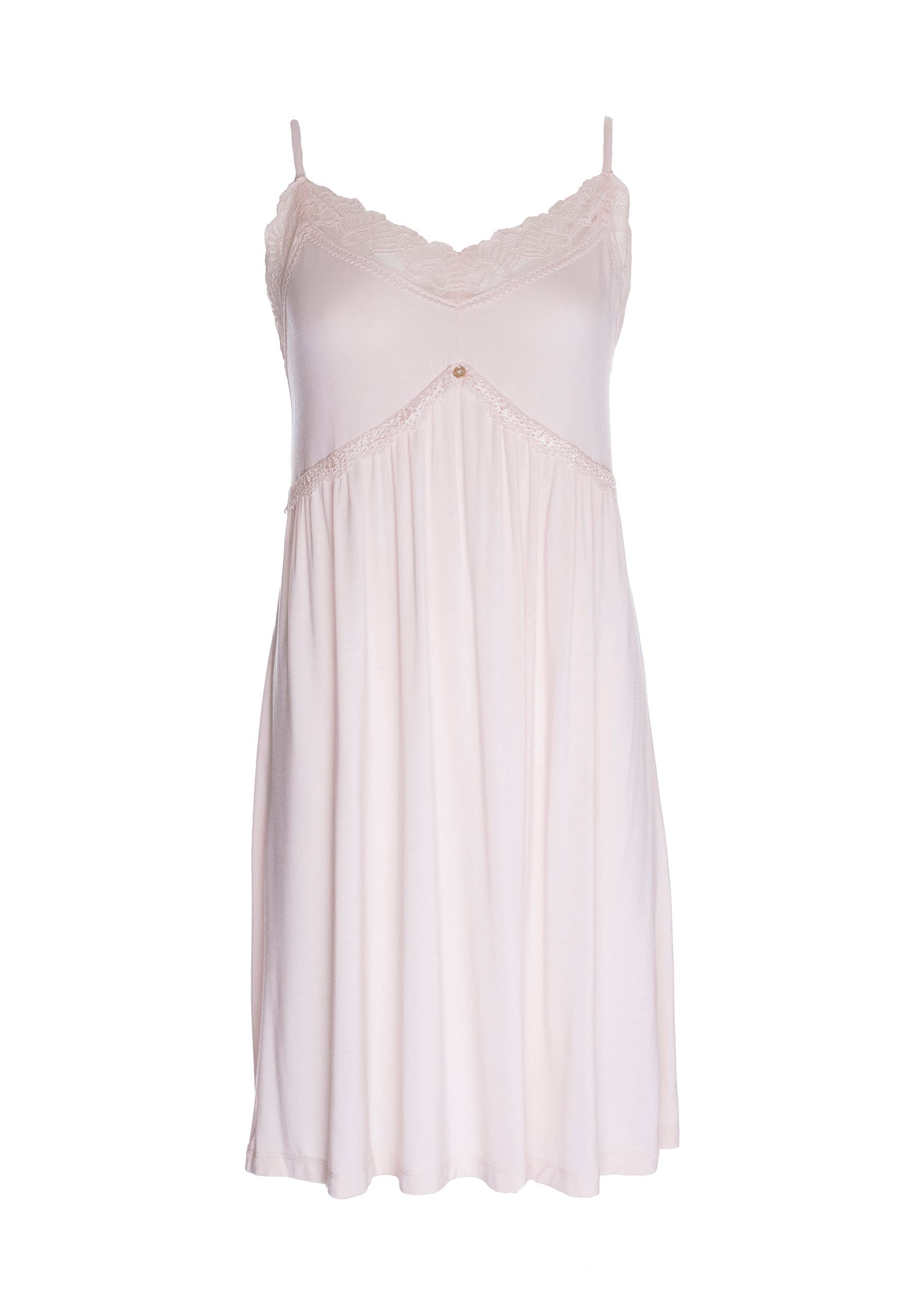 Bamboo Lace Nightie - Powder Puff - Intimate Whispers