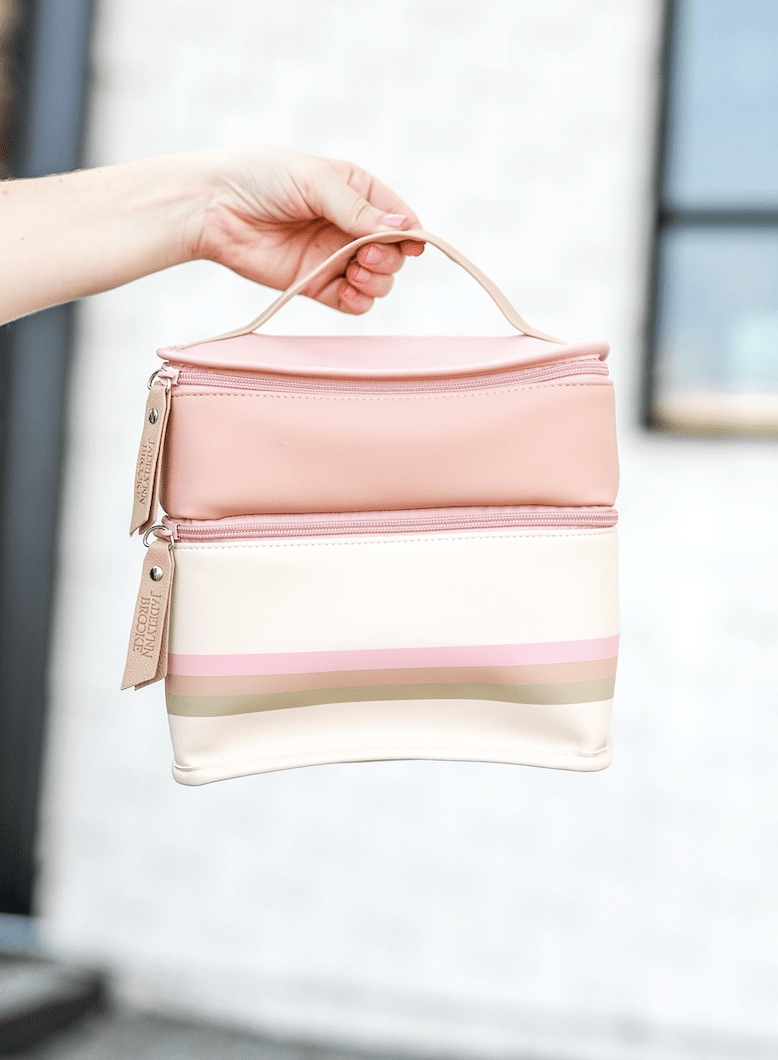 Blaze Lunch Box/Travel Tote - Tan/Mauve - Intimate Whispers