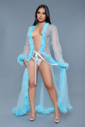 Marabou Robe Turquoise