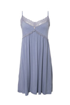 Bamboo Lace Nightie - Blue Mist - Intimate Whispers