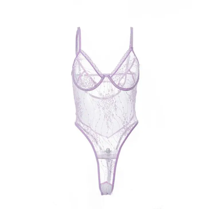 Sheer Liliac Bodysuit